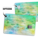 Blushed Green 32 Absorbed Watercolor Texture - Premium Protective Decal Skin-Kit for the Apple Credit Card
