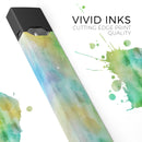 Blushed Green 32 Absorbed Watercolor Texture - Premium Decal Protective Skin-Wrap Sticker compatible with the Juul Labs vaping device