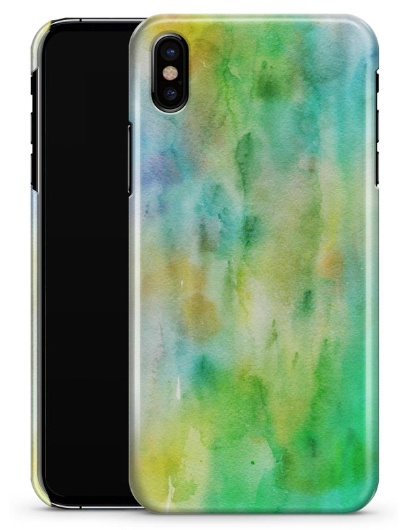 Blushed Green 32 Absorbed Watercolor Texture - iPhone X Clipit Case