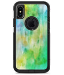 Blushed Green 32 Absorbed Watercolor Texture - iPhone X OtterBox Case & Skin Kits