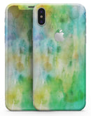Blushed Green 32 Absorbed Watercolor Texture - iPhone X Skin-Kit