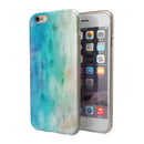 Blushed Mint 32 Absorbed Watercolor Texture iPhone 6/6s or 6/6s Plus 2-Piece Hybrid INK-Fuzed Case