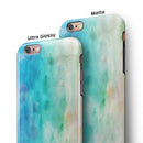 Blushed Mint 32 Absorbed Watercolor Texture iPhone 6/6s or 6/6s Plus 2-Piece Hybrid INK-Fuzed Case