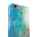 Blushed Mint 32 Absorbed Watercolor Texture iPhone 6/6s or 6/6s Plus 2-Piece Hybrid INK-Fuzed Case