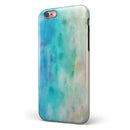 Blushed Mint 32 Absorbed Watercolor Texture iPhone 6/6s or 6/6s Plus 2-Piece Hybrid INK-Fuzed Case
