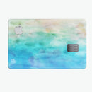 Blushed Mint 32 Absorbed Watercolor Texture - Premium Protective Decal Skin-Kit for the Apple Credit Card