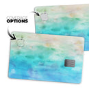 Blushed Mint 32 Absorbed Watercolor Texture - Premium Protective Decal Skin-Kit for the Apple Credit Card