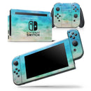 Blushed Mint 32 Absorbed Watercolor Texture - Vinyl Skin Wrap for Nintendo Switch 2, OLED, Lite, Pro Controller, Wii & Classic Handhelds