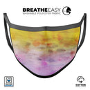 Blushed Pink 32 Absorbed Watercolor Texture - Made in USA Mouth Cover Unisex Anti-Dust Cotton Blend Reusable & Washable Face Mask with Adjustable Sizing for Adult or Child