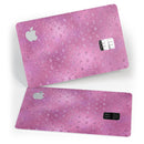 Blushed Pink with Mini Glitter Hearts - Premium Protective Decal Skin-Kit for the Apple Credit Card