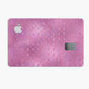 Blushed Pink with Mini Glitter Hearts - Premium Protective Decal Skin-Kit for the Apple Credit Card
