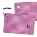 Blushed Pink with Mini Glitter Hearts - Premium Protective Decal Skin-Kit for the Apple Credit Card