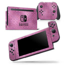 Blushed Pink with Mini Glitter Hearts - Vinyl Skin Wrap for Nintendo Switch 2, OLED, Lite, Pro Controller, Wii & Classic Handhelds