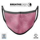 Blushed Pink with Wings - Made in USA Mouth Cover Unisex Anti-Dust Cotton Blend Reusable & Washable Face Mask with Adjustable Sizing for Adult or Child