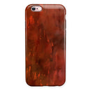 Blushed Red Absorbed Watercolor Texture iPhone 6/6s or 6/6s Plus 2-Piece Hybrid INK-Fuzed Case