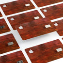 Blushed Red Absorbed Watercolor Texture - Premium Protective Decal Skin-Kit for the Apple Credit Card