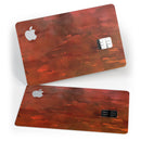 Blushed Red Absorbed Watercolor Texture - Premium Protective Decal Skin-Kit for the Apple Credit Card