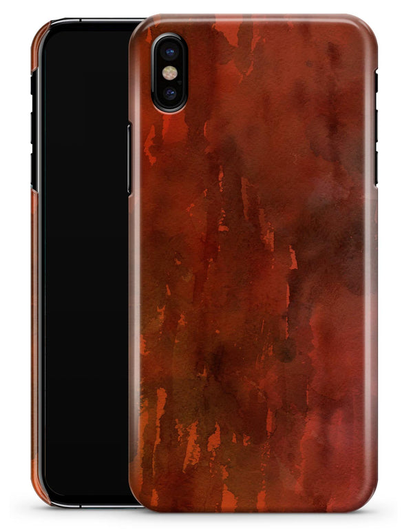 Blushed Red Absorbed Watercolor Texture - iPhone X Clipit Case
