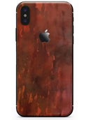 Blushed Red Absorbed Watercolor Texture - iPhone X Skin-Kit