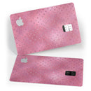 Blushed Rose with Glitter Polkadots - Premium Protective Decal Skin-Kit for the Apple Credit Card