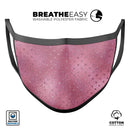 Blushed Rose with Glitter Polkadots - Made in USA Mouth Cover Unisex Anti-Dust Cotton Blend Reusable & Washable Face Mask with Adjustable Sizing for Adult or Child