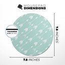 Bohemian Arrows on Mint// WaterProof Rubber Foam Backed Anti-Slip Mouse Pad for Home Work Office or Gaming Computer Desk