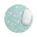 Bohemian Arrows on Mint// WaterProof Rubber Foam Backed Anti-Slip Mouse Pad for Home Work Office or Gaming Computer Desk