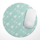Bohemian Arrows on Mint// WaterProof Rubber Foam Backed Anti-Slip Mouse Pad for Home Work Office or Gaming Computer Desk