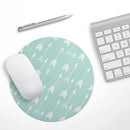 Bohemian Arrows on Mint// WaterProof Rubber Foam Backed Anti-Slip Mouse Pad for Home Work Office or Gaming Computer Desk