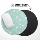 Bohemian Arrows on Mint// WaterProof Rubber Foam Backed Anti-Slip Mouse Pad for Home Work Office or Gaming Computer Desk