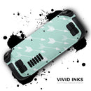 Bohemian Arrows on Mint // Full Body Skin Decal Wrap Kit for the Steam Deck handheld gaming computer