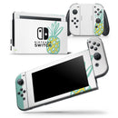 Bold Mint Pineapple - Vinyl Skin Wrap for Nintendo Switch 2, OLED, Lite, Pro Controller, Wii & Classic Handhelds