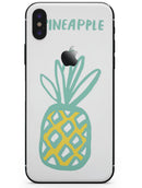 Bold Mint Pineapple - iPhone X Skin-Kit