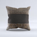 Bolted Metal Sheets Ink-Fuzed Decorative Throw Pillow
