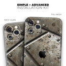 Bolted Steal Plates V2  - Protective Skin Wrap & Decal – Compatible with iPhone SE to iPhone 17 Pro Max (All Models)