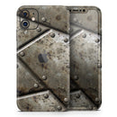 Bolted Steal Plates V2  - Protective Skin Wrap & Decal – Compatible with iPhone SE to iPhone 17 Pro Max (All Models)