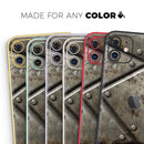 Bolted Steal Plates V2  - Protective Skin Wrap & Decal – Compatible with iPhone SE to iPhone 17 Pro Max (All Models)