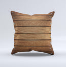 Bolted Wood Planks Ink-Fuzed Decorative Throw Pillow