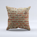 Brick Wall Ink-Fuzed Decorative Throw Pillow