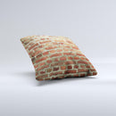 Brick Wall Ink-Fuzed Decorative Throw Pillow