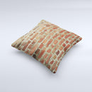 Brick Wall Ink-Fuzed Decorative Throw Pillow