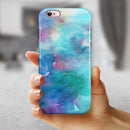 Bright Absorbed Watercolor Texture iPhone 6/6s or 6/6s Plus 2-Piece Hybrid INK-Fuzed Case