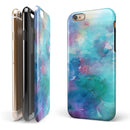 Bright Absorbed Watercolor Texture iPhone 6/6s or 6/6s Plus 2-Piece Hybrid INK-Fuzed Case