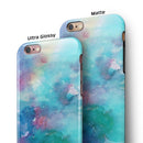 Bright Absorbed Watercolor Texture iPhone 6/6s or 6/6s Plus 2-Piece Hybrid INK-Fuzed Case