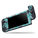 Bright Blue Accented Flower Illustration // Skin Decal Wrap Kit for Nintendo Switch Console & Dock, Joy-Cons, Pro Controller, Lite, 3DS XL, 2DS XL, DSi, or Wii - Vinyl Skin Wrap for Nintendo Switch 2, OLED, Lite, Pro Controller, Wii & Classic Handhelds