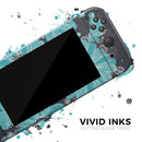 Bright Blue Accented Flower Illustration // Skin Decal Wrap Kit for Nintendo Switch Console & Dock, Joy-Cons, Pro Controller, Lite, 3DS XL, 2DS XL, DSi, or Wii - Vinyl Skin Wrap for Nintendo Switch 2, OLED, Lite, Pro Controller, Wii & Classic Handhelds