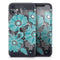 Bright Blue Accented Flower Illustration - Skin-Kit compatible with the Apple iPhone 13, 13 Pro Max, 13 Mini, 13 Pro, iPhone 12, iPhone 11 (All iPhones Available)
