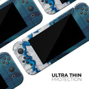 Bright Blue Agate Slice // Skin Decal Wrap Kit for Nintendo Switch Console & Dock, Joy-Cons, Pro Controller, Lite, 3DS XL, 2DS XL, DSi, or Wii - Vinyl Skin Wrap for Nintendo Switch 2, OLED, Lite, Pro Controller, Wii & Classic Handhelds