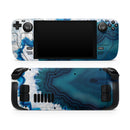 Bright Blue Agate Slice // Full Body Skin Decal Wrap Kit for the Steam Deck handheld gaming computer