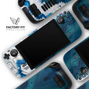 Bright Blue Agate Slice // Full Body Skin Decal Wrap Kit for the Steam Deck handheld gaming computer
